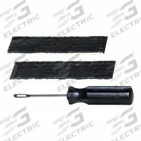 TRU-FLATE Tire Repair Kit: Tire Repair Kit, Truck Tires, (10) Radial Inserts/Closed-Eye Needle (MPN 15-165). Key specifications — Product Type: Tire Repair Kit; Compatible Tire Type: Truck Tires; Brand: TRU-FLATE; Includes: Closed-Eye Needle.