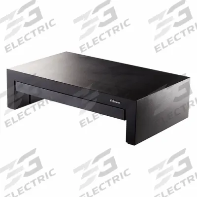FELLOWES Laptop Stand: Black/Pearl, Storage Tray, 6 in Max Ht, 4 3/8 in Min Ht - Monitor & Laptop Risers