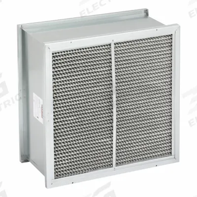 GRAINGER Cartridge Air Filter: 24 in x 24 in x 12 in, Steel, Double Header - MERV 14 Cartridge Air Filters