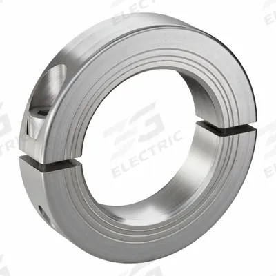 RULAND MANUFACTURING Shaft Collar: 2-Piece, Metric with Inch Bore, Round, Clamp-On - Stainless Steel Shaft Collars
