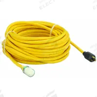 APPROVED VENDOR Extension Cord: Outdoor Use, 100 ft Lg, Outlet, L5-20P, 10/3, SJTOW, Yellow, 125V AC (MPN 4GAA4). Key specifications — Brand: APPROVED VENDOR; Temperature Rating: -58° to 194°F; NEMA Plug Configuration: L5-20P.
