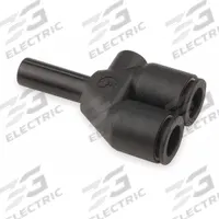 LEGRIS Push-Fit Wye Fitting: 1/4 in OD x 1/4 in OD x 1/4 in OD Size, 1 5/8 in Overall Lg, 10 PK (MPN 3142 56 00). Key specifications — Brand: LEGRIS.