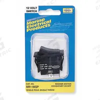 HUBBELL WIRING DEVICE-KELLEMS Marine Rocker Switch: 2 Positions, SPST, On/Off (MPN MR11MSP). Key specifications — Brand: HUBBELL WIRING DEVICE-KELLEMS.