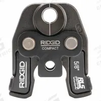 RIDGID Cordless Press Tool Jaw: 5/8 in Pipe, Copper, For RLS Press, Compact Tool Types (MPN 55128). Key specifications — attr518773: Jaw; attr518762: Copper; attr518771: Steel; attr518761: RLS Press; attr518760: RIDGID.