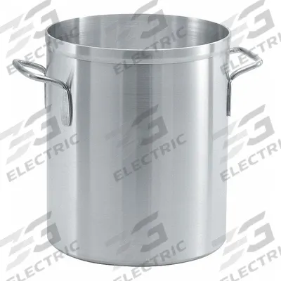 VOLLRATH Stock Pot: 12 qt Capacity, Aluminum, 4.1 mm Gauge, NSF Certified, Welded Handle - Stock Pots