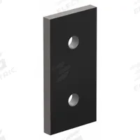 Straight Flat Plate: Straight Flat Plate, 15 Series, 1/4 in x 1 1/2 in x 3 in, For 21/64 in Slot Wd (MPN 4307-BLACK). Key specifications — Material: Aluminum; Brand: 80/20; Finish: Anodized.