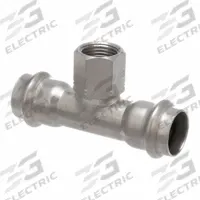 VIEGA PROPRESS Crimp Tee Fitting: 3/4 in CTS x 3/4 in CTS x 1/2 in Pipe Size, Rubber (MPN 80820). Key specifications — Brand: VIEGA PROPRESS.