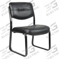 BOSS Frame Chair: Black, Black, 0 Casters/Glides, Lumbar Support, 23 in Overall Wd, 34 in Overall Ht (MPN B9539). Key specifications — Brand: BOSS; Features: Lumbar Support; Back Material: Leather; Seat Material: Leather; Chair Material: Leather.