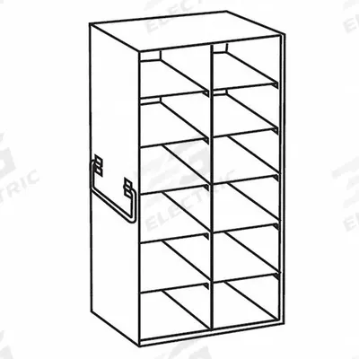 COLE-PARMER Upright Freezer Drawer Rack: 15 5/8 in Overall Lg, 8 5/8 in Overall Wd - Cold Storage Racks