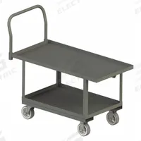 APPROVED VENDOR Platform Truck: 2,000 lb, Solid, 12 ga Deck, Polyurethane, (2) Rigid/(2) Swivel, Std (MPN WHPTLU24606MR95). Key specifications — Side Panel Type: No Side Panels; Brand: APPROVED VENDOR; Color: Gray; Caster/Wheel Configuration: (2) Swivel.