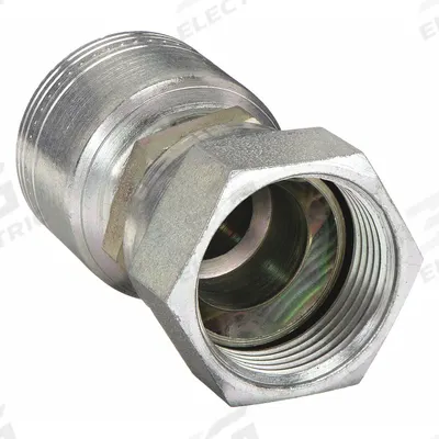 AEROQUIP Hydraulic Crimp Fitting: Steel x Steel, Straight, -6 For Hose Dash Size - Aeroquip Crimp Hydraulic Hose Fittings with JIC Connection