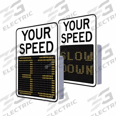 LED Radar Speed Display Sign: 23 in x 29 in Nominal Sign Size (W x H), Aluminum - Evolution Series, Full Matrix "Your Speed" Radar Signs