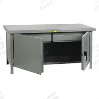 LITTLE GIANT Cabinet Workbench: Steel, 72 in x 36 in, 10,000 lb Overall Load Capacity, Gray, Drawers (MPN WWC-3672-2HD). Key specifications — Assembly: Fully Assembled; Brand: LITTLE GIANT.
