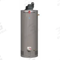 RHEEM Residential Gas Water Heater: Natural Gas, Low NOx, 40 gal, 40,000 BTU, 67.38 in Ht (MPN PROG40-40N RH67 PV). Key specifications — Display Sell UOM: EA; Market: Residential; Standards: US CSA (Star); Sub-brand: gas water heater; Brand: RHEEM; Low NOx: Yes; Water Connection Location: Side; Fuel Type: Natural Gas.
