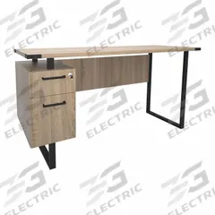 MIRELLA Office Desk: Black, 62 1/4 in Overall Wd, 24 1/8 in Overall Dp, Sand Dune (MPN 5513SDD). Key specifications — Color: Black; Desktop Color: Sand Dune; Material: Steel.