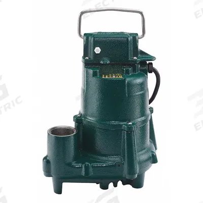 ZOELLER Submersible Sump Pump: 1/2 hp, 115V AC, Single Phase, 61 gpm Flow Rate @ 10' of Head - General Purpose Effluent Pumps
