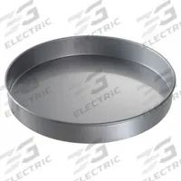 CHICAGO METALLIC Round Cake Pan: Round Cake Pan Pan, Aluminized Steel, Glazed, 14 in Overall Dia (MPN 41425). Key specifications — Bead Closure: Closed Bead; Coating: Glazed; Pan Style: Round Cake Pan; Perforation: Solid; Brand: CHICAGO METALLIC; Color: Silver; Material: Aluminized Steel; NSF Certified: No.