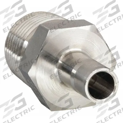 PARKER Compression Fitting Adapter: 1/4 in OD x 3/8 in Pipe Fitting Size - Double-Ferrule Stainless Steel Fittings