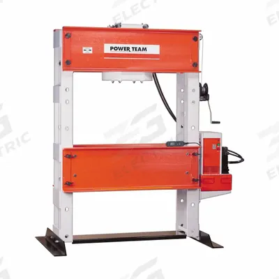 POWER TEAM H Frame Press 200T: Electric, H-Frame, 200 ton - Electric H-Frame Hydraulic Presses