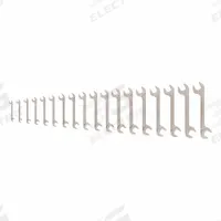 TEKTON Open End Wrench Set: Chromium Molybdenum Steel, Satin, 23 Tools, 30°_60° Opening Angle (Deg.) (MPN WAE91007). Key specifications — attr309745: No; attr309746: Cardboard; attr309754: Satin; attr309753: Chromium Molybdenum Steel; attr324938: TEKTON.