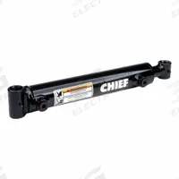 CHIEF Welded Hydraulic Cylinder: 5 in Bore Dia., 18 in Stroke Lg, 29 in Retracted Lg, 58,900 lb (MPN 216205). Key specifications — attr95618: Double Acting; attr98893: CHIEF.