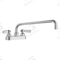 CHICAGO FAUCETS Low Arc Kitchen Faucet: 895, Cast Brass, Centerset, Deck, 2 Mounting Holes, Lever (MPN 895-L12ABCP). Key specifications — Series: 895; Brand: CHICAGO FAUCETS.