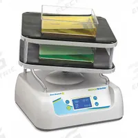 BENCHMARK RESEARCH Non-Slip Mat: 14 in Overall Lg, 14 in Overall Wd, Rocker Accessory, Rubber (MPN B3D5000-STK). Key specifications — Hold Capacity: (2) Trays or Microplates; Brand: BENCHMARK RESEARCH; Includes: Flat Mat; Material: Rubber; Product Type: Rocker Accessory.