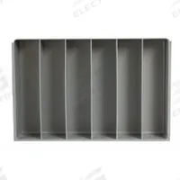 Compartment Drawer Insert: 18 in x 12 in x 3 in, 2 13/16 in x 11 21/32 in, 6 Compartments, Gray (MPN 124-95-06/VERT-IND). Key specifications — Color: Gray; Compartment HxWxD: (6) 2-13/16 in x 11-21/32 in; Removable Dividers: No; Compatible Manufacturer Model Number: 123-95; Brand: DURHAM MFG.