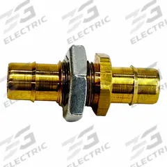 MEM-CO Mini Barb Fitting: 3/4 in ID x 1/2 in ID Size, Tube x Tube, Brass, Bulkhead (MPN 3/4BK10). Key specifications — Brand: MEM-CO.