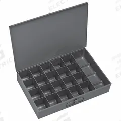 Compartment Drawer: 18 3/8 in x 12 1/2 in x 3 1/8 in, 21 Compartments, 0 Dividers, Gray, Piano (MPN 109-95-D570). Key specifications — Color: Gray; Compartment HxWxD: (20) 2-15/16 in x 2-11/8 in; Number of Compartments: 21; Removable Dividers: No; Compatible Manufacturer Model Number: 321B; Brand: DURHAM MFG.