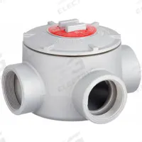 Conduit Outlet Body: Aluminum, GR, 1 1/2 in Trade Size, T Body, 72 cu in Body Capacity (MPN GRT150-A). Key specifications — Series: For Standard Body; Compatible Conduit Trade Size: 1-1/2 in; Thread Gender: Female; Hub Style: Threaded; Cover Included: Yes; Body Style: T; Connection Type: Threaded; Back Type: Round.
