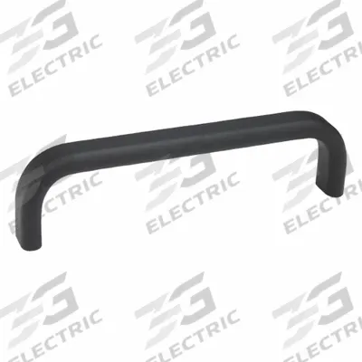 JW WINCO Pull Handle: Threaded Holes, Aluminum, Black - Load-Rated Standard "U" Pull Handles