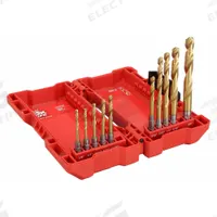 MILWAUKEE Hex Shank Drill Set: 10 Pc, 1/8" to 3/8", 135° Split Point, TiN-Coated HSS (MPN 48-89-4633). Key specifications — attr1239143: Impact Rated.