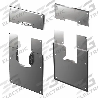 STI Retro Fit Plate: Square, 8.5 in Overall Ht, 12 in Overall Lg, 2 in Overall Wd - Wall Mounting Brackets for Passthrough Devices