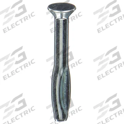 MKT FASTENING Hammer Drive Anchor: 1/4 in Dia, 2 1/2 in Overall Lg, Flat, Steel, Zinc Plated - Steel Drive Anchors