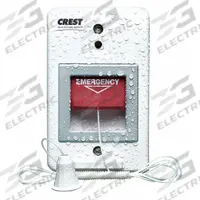 CREST HEALTHCARE SUPPLY Pullcord Station: 2 3/4 in Overall Wd, 24V DC, 5701. Key specifications — Standards: FDA Listed; Manufacturer Part Number: 5701; Color: White; Voltage: 24V DC; Brand: CREST HEALTHCARE SUPPLY; Call Station Type: Pullcord Station; Part Type: Station Replacements; Station Type: Pullcord Station.
