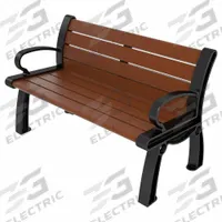 ULTRASITE Heritage Outdoor Bench: Heritage, 48 in Overall Lg, 30 in Overall Ht, Brown, Black (MPN PB 4BROBFHER). Key specifications — Manufacturer Part Number: PB 4BROBFHER; Brand: ULTRASITE; Frame Color: Black; Product Type: Outdoor Bench; Seat Color: Brown; Series: Heritage.