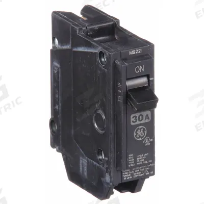 GE Miniature Circuit Breaker: THQL, 30 A, 120/240V AC, Single Phase, 10kA at 120/240V AC - THQP, THQL & THHQL Series, Plug-In GE Miniature Circuit Breakers