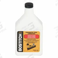 BOSTITCH Air Tool Oil: Mineral, -20°F Min. Op Temp., 240°F Max. Op Temp., Not Food Grade, Bottle (MPN Premoil-20OZ). Key specifications — attr1321222: Mineral; attr1321226: 20W; attr1321227: 46; attr1321244: BOSTITCH; attr1321245: Bottle.