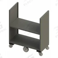DURHAM MFG Stock Truck: 2,000 lb, Flush Lip, 25 in L x 49 in W x 58 in H Overall Dim., 2 Shelves (MPN 2SPT12G244825/8PU95). Key specifications — Shelf Adjustability: Fixed; Brand: DURHAM MFG; Color: Gray; Caster/Wheel Configuration: (2) Rigid.