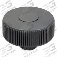 Hand Knob: Knurled, Plastic w/ SS Thread, M10 Thread, 14 mm Thread Lg, 63 mm Dia, Gray (MPN K0261.2310). Key specifications — Brand: KIPP; Color: Gray.