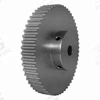 DAYTON Timing Pulley: Modified Curvilinear, Fixed, For GT Timing Belt Section, For 9 mm Belt Wd (MPN 56-5P09M6A12). Key specifications — attr1328801: DAYTON; attr1328807: Clear Anodized; attr1328808: Powerhouse®.
