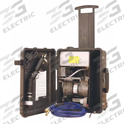 FSI Decontamination Shower: Wheeled, Plug-In, 1 gpm Max Flow Rate, 15 ft Hose Lg - Self-Contained Decontamination Sprayers