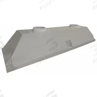 HEMCO Ducted Hood: Fiberglass, Vapor Proof, 30 in Overall Dp, 8 ft Overall Wd, Gel Coated (MPN 23080). Key specifications — Brand: HEMCO; Lighting Type: Vapor Proof; For Use With: Portable Equipment; Housing Finish: Gel Coated.