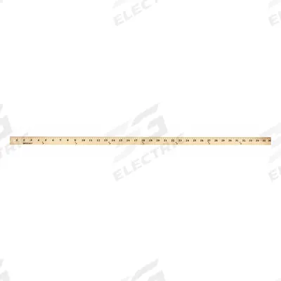 WESTCOTT Ruler: 10420, 3 ft, 0.15 in Thick, Clear, Black, Rigid, Printed Graduation Mark - Wood Rulers