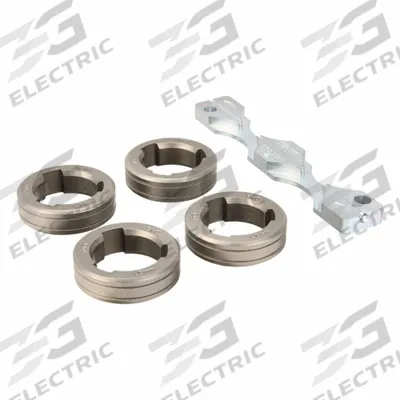 LINCOLN ELECTRIC Drive Roll Kit: 4-Roll, 0.045 in, V-Groove - 4-Roll Kits with Inlet Guide for Lincoln