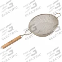 CRESTWARE Mesh Strainer: Fine Double Mesh Mesh Size, 13 3/4 in Overall Lg, Stainless Steel (MPN WHSDF8). Key specifications — Material: Stainless Steel; Brand: CRESTWARE; Handle Material: Wood; NSF Certified: No; Mesh Size: Fine Double Mesh.