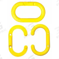 APPROVED VENDOR Chain Link for Plastic Chain Barrier: Yellow, 2 1/50 in Overall Lg, Polyethylene (MPN 50702-10). Key specifications — Material: Polyethylene.