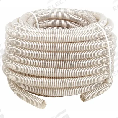 CONTINENTAL Water Suction Hose: 1 in Hose Inside Dia., 106 psi, Clear/White - PVC Bulk Water Suction & Discharge Hoses with PVC Helix Reinforcement