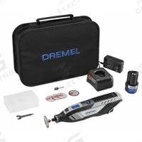 DREMEL Rotary Tool: 30,000 RPM Max. Speed, Variable Speed, 1/8 in_1/16 in Collet Size, (1) 3.0 Ah (MPN 8250-5). Key specifications — attr1254970: Yes; attr1254975: Variable Speed; attr1254974: (1) 3.0 Ah; attr1322525: 1 Battery, 1 Charger.